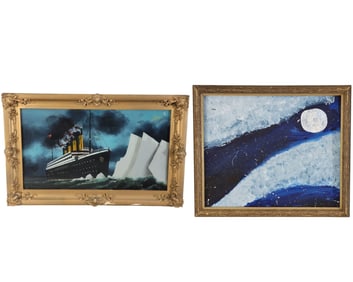 REVERSE-PAINTING OF THE RMS TITANIC