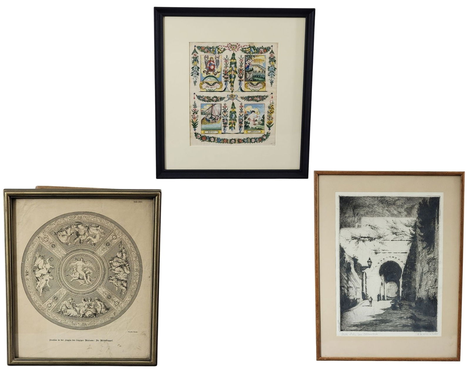 THREE FRAMED ITEMS (1 of 7)