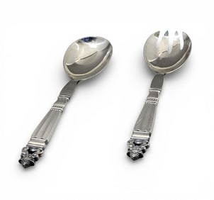 GEORG JENSEN "ACORN" SALAD SET