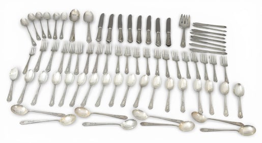 SET OF REED & BARTON STERLING SILVER "TREASURE" FLATWARE
