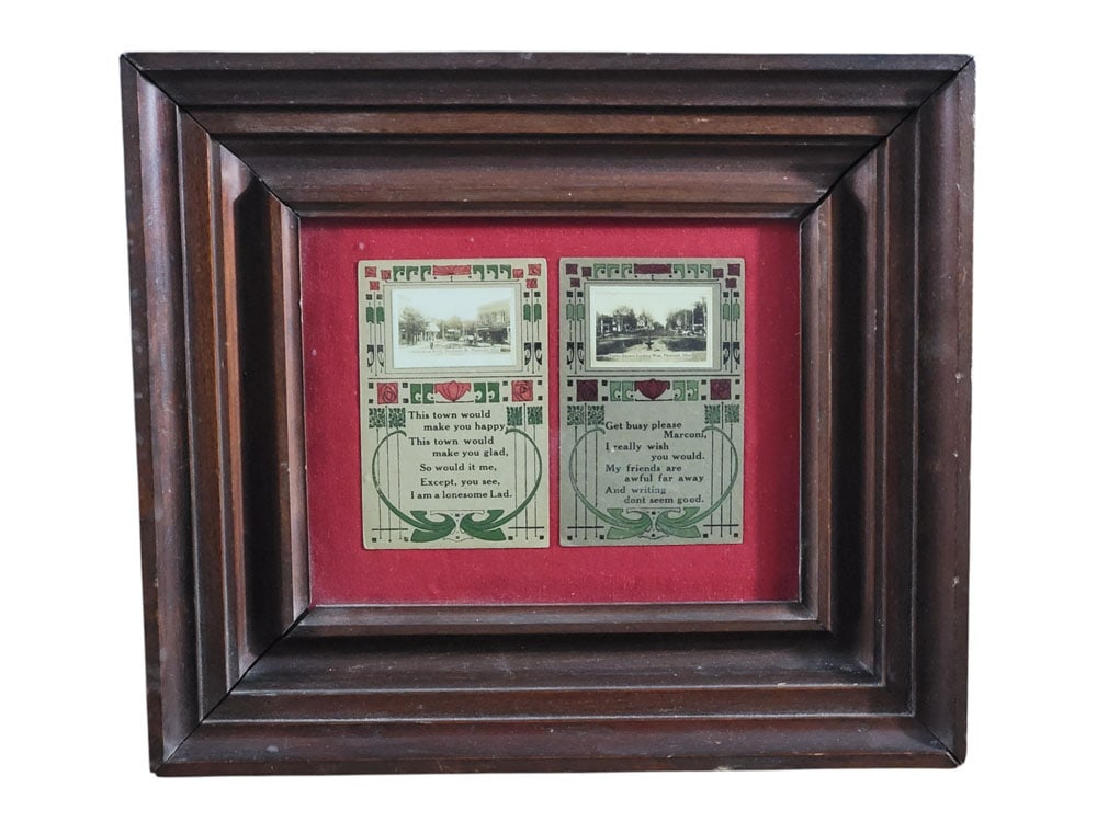 TWO SOUVENIR POSTCARDS FROM PLYMOUTH, OHIO (1 of 4)