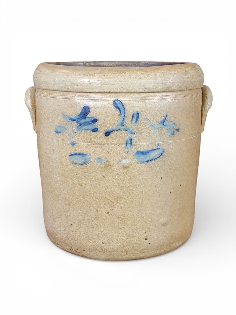 OHIO DECORATED STONEWARE CROCK (1 of 6)