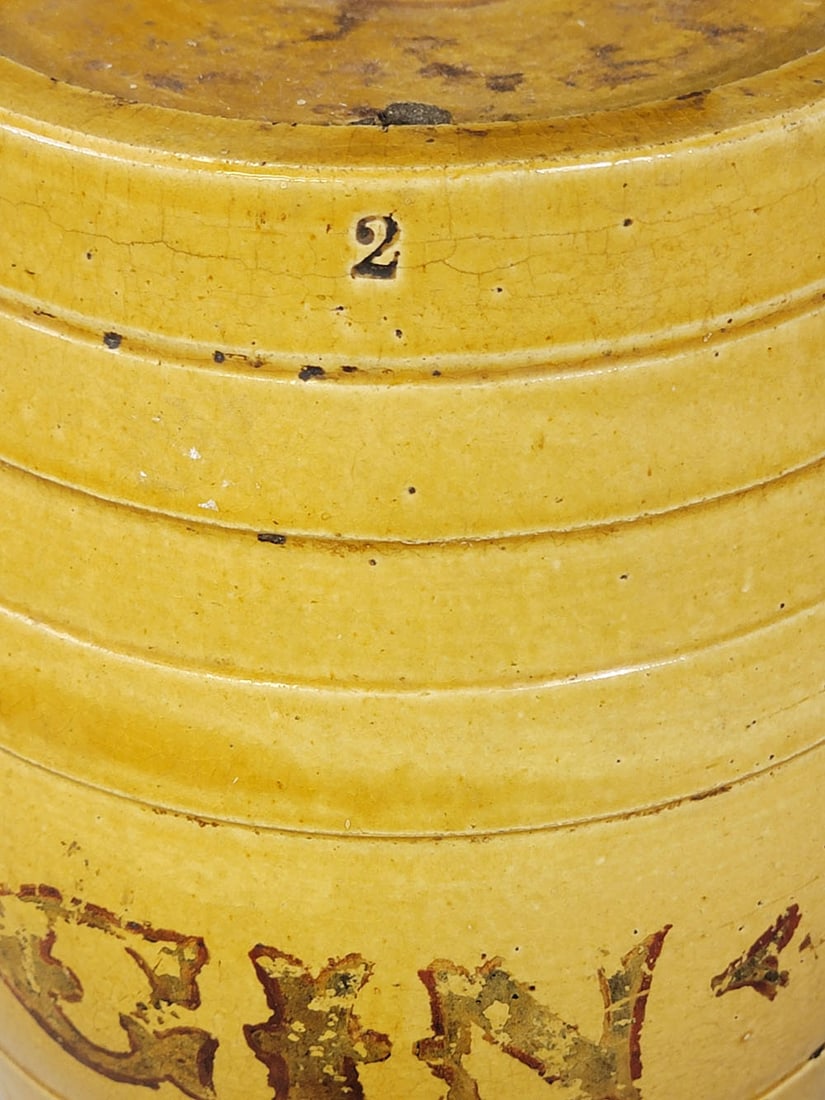 TWO YELLOW WARE COOLERS - 13