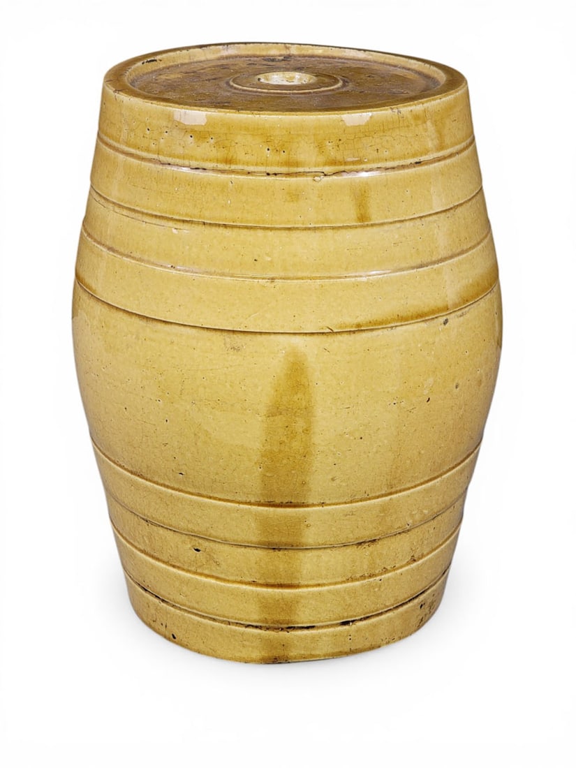 TWO YELLOW WARE COOLERS - 17