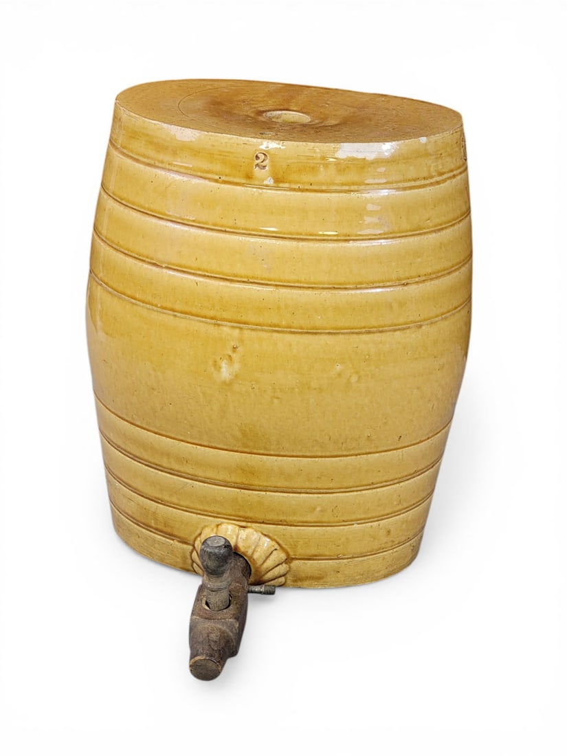 TWO YELLOW WARE COOLERS - 2