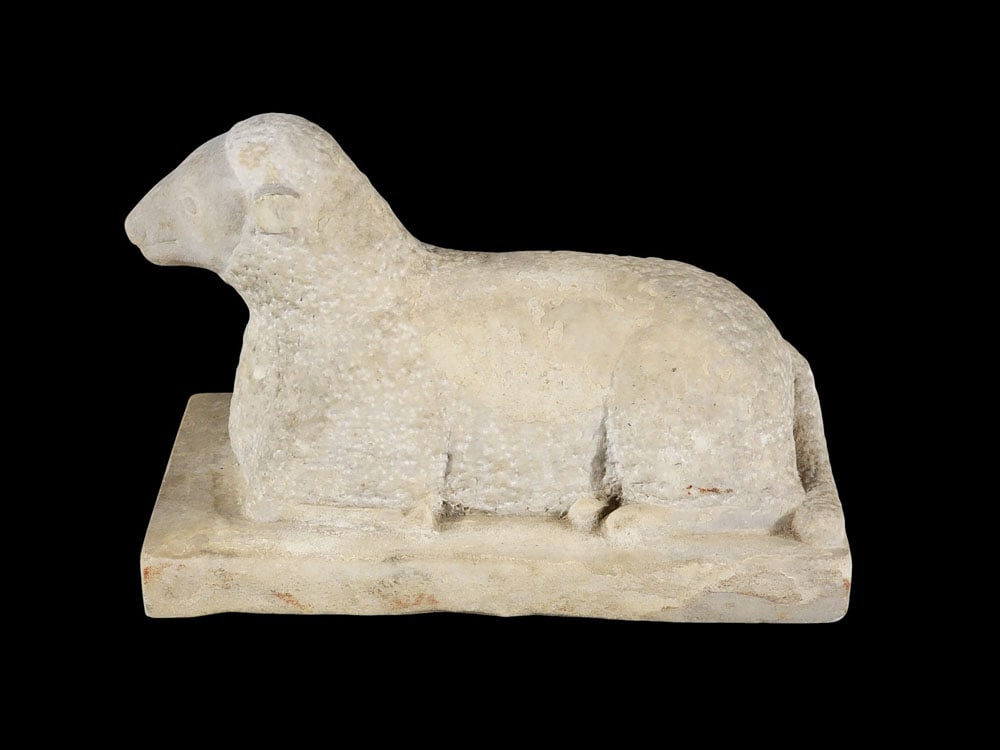 CARVED STONE LAMB (1 of 5)