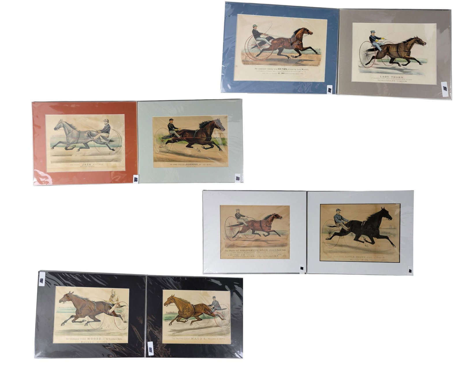 EIGHT CURRIER & IVES TROTTER LITHOGRAPHS (1 of 5)