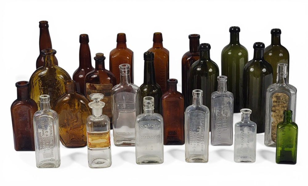 COLLECTION OF MEDICINE AND SODA BOTTLES (1 of 7)