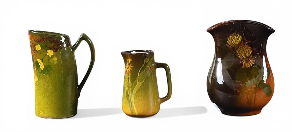 THREE PIECES OF ROOKWOOD DIMINUTIVE STANDARD GLAZE POTTERY (1 of 15)