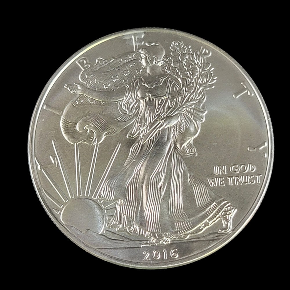 3 "FINE" SILVER EAGLE DOLLARS - 2