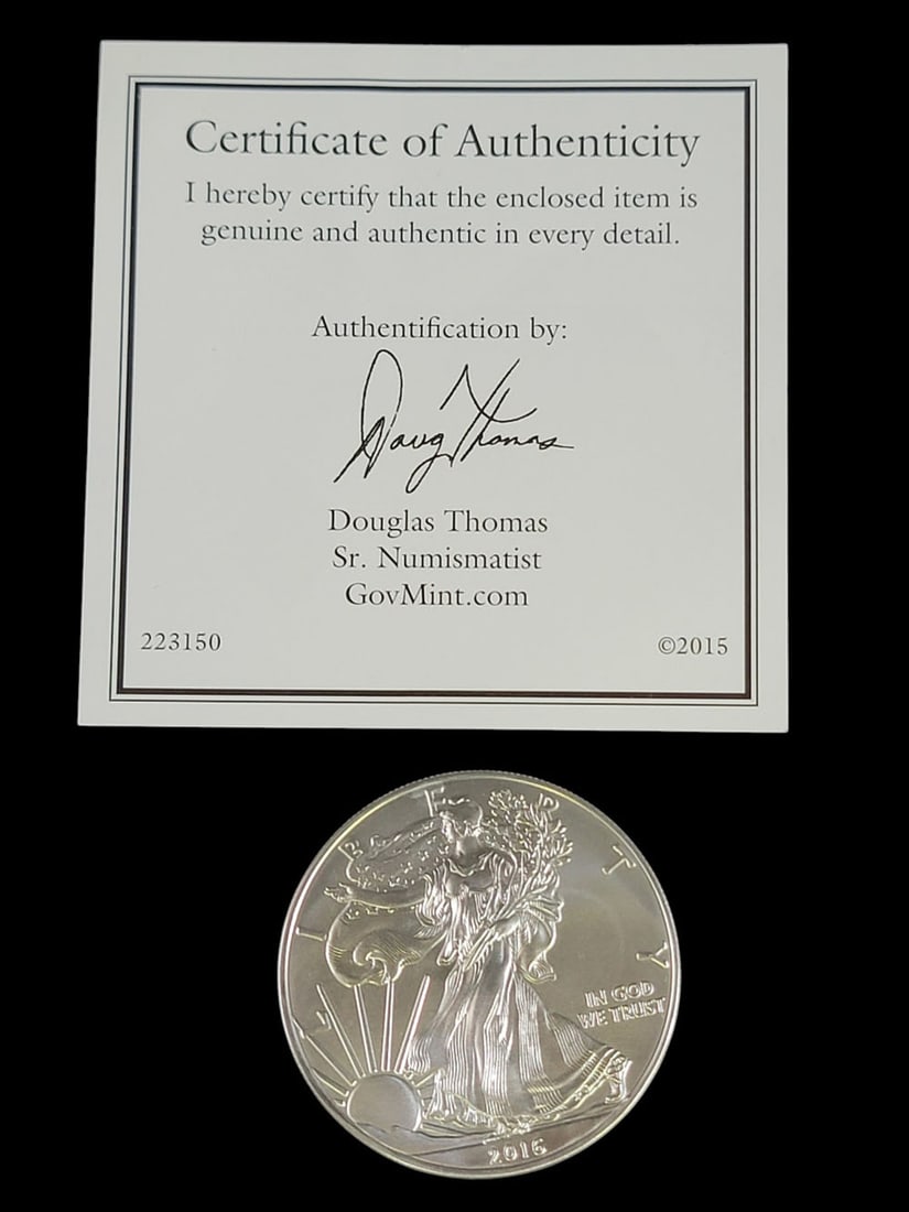 3 "FINE" SILVER EAGLE DOLLARS - 4