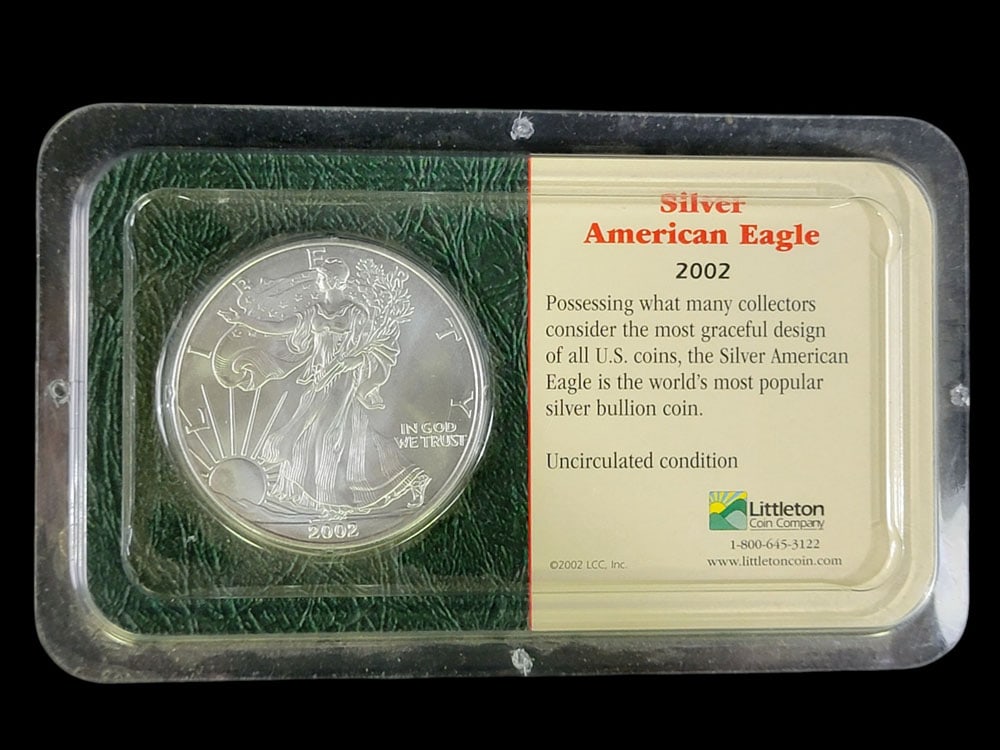 3 "FINE" SILVER EAGLE DOLLARS - 5