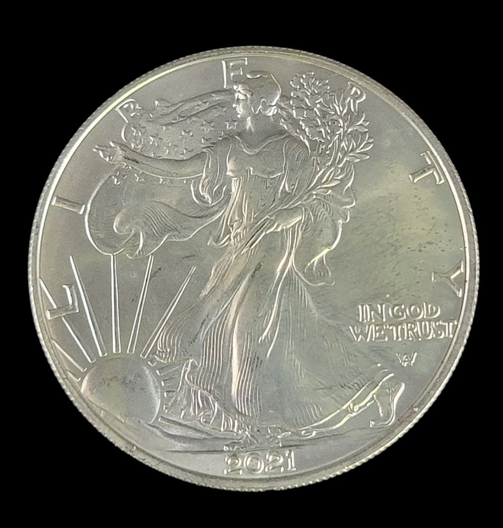 3 "FINE" SILVER EAGLE DOLLARS - 6