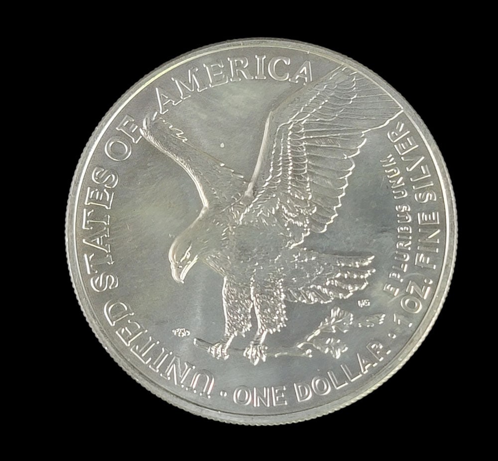 3 "FINE" SILVER EAGLE DOLLARS - 7