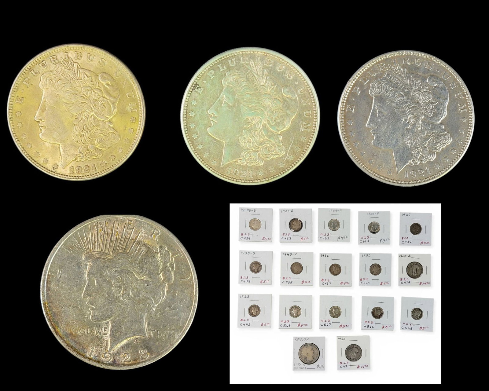 COLLECTION OF AMERICAN SILVER COINS (1 of 9)