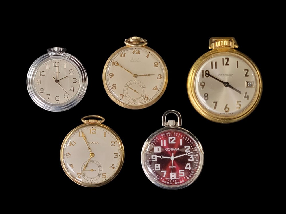 FIVE POCKET WATCHES (1 of 2)