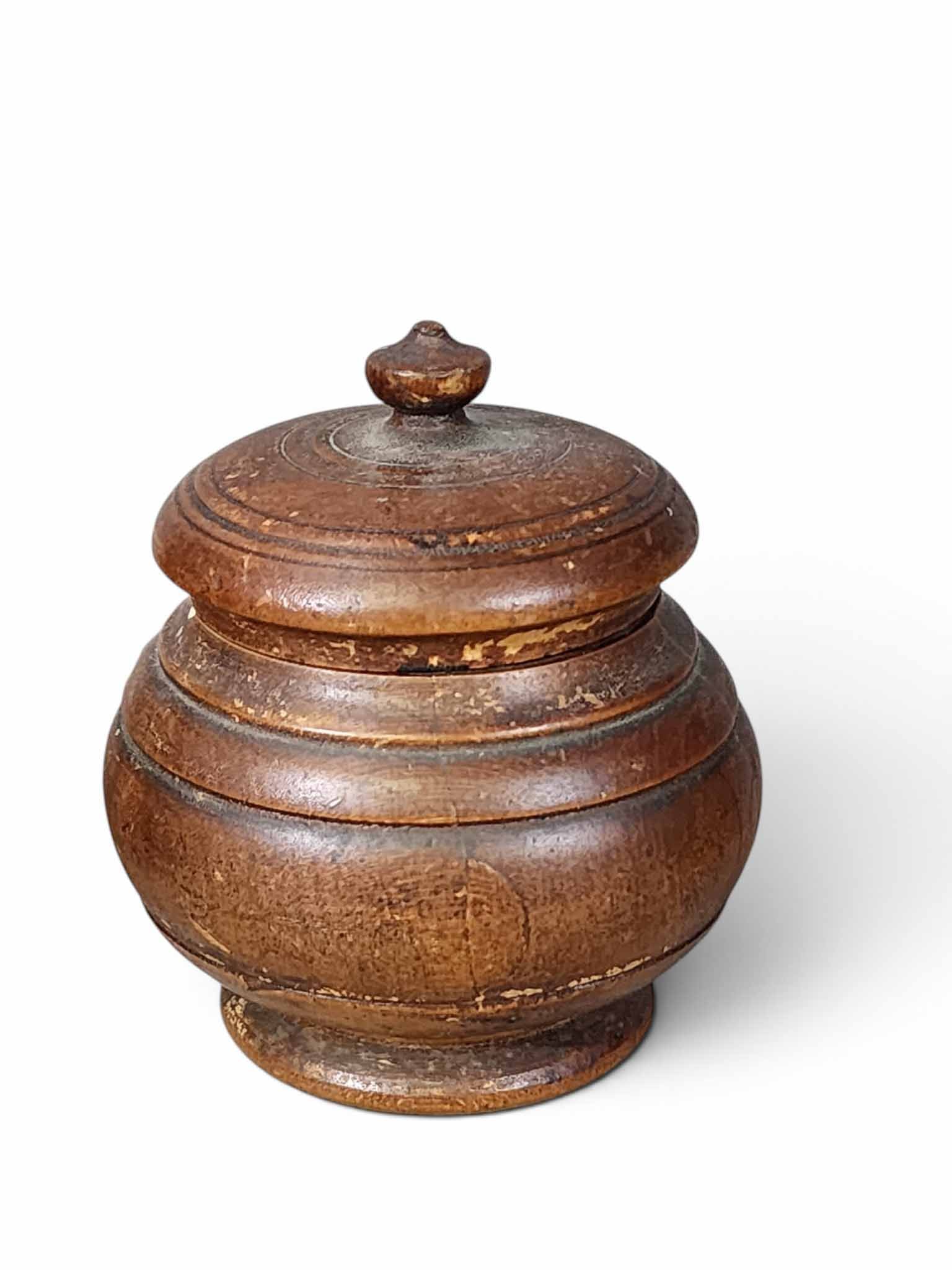 THREE PEASEWARE JARS - 3