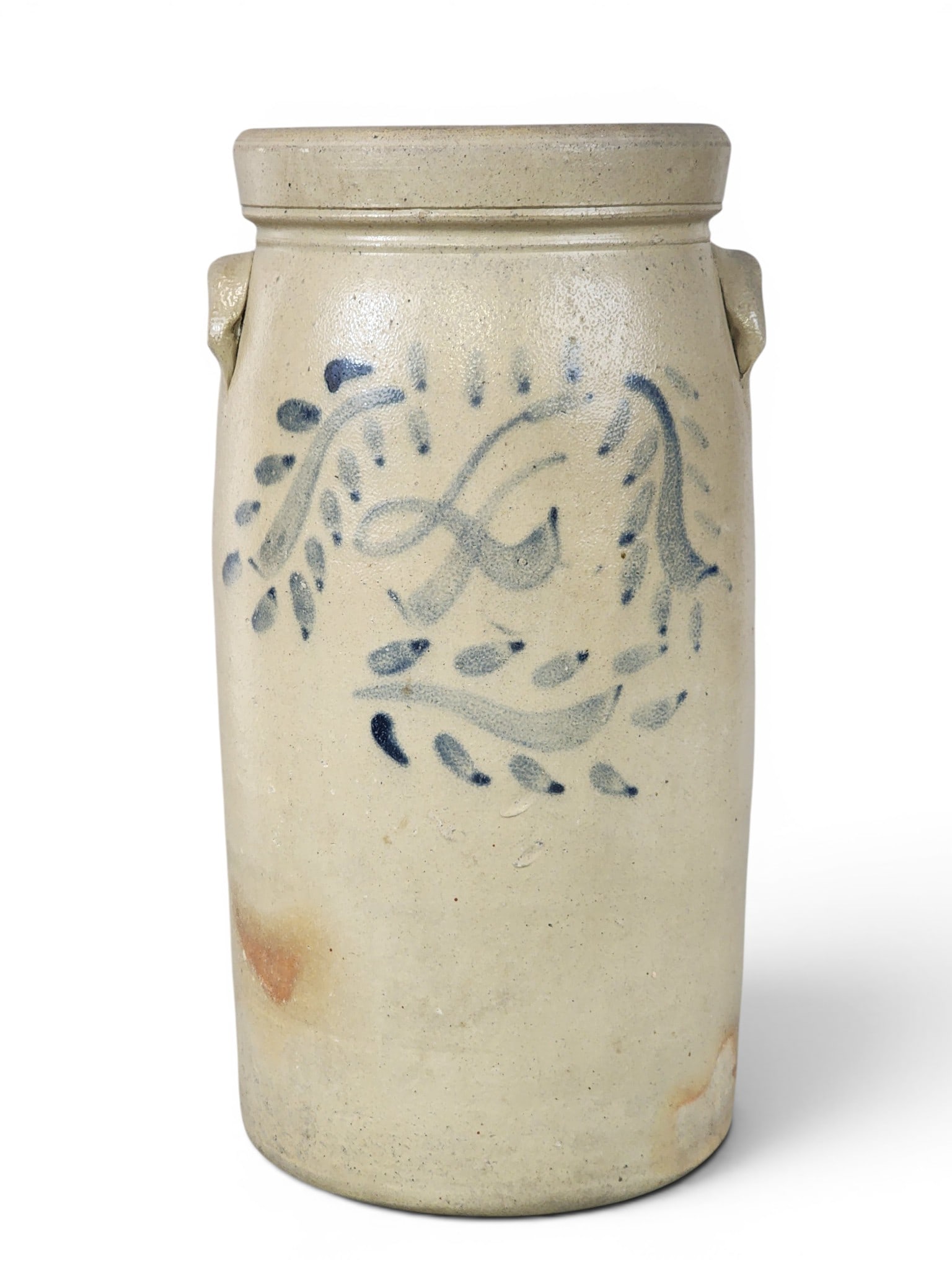 OHIO DECORATED STONEWARE CHURN (1 of 5)
