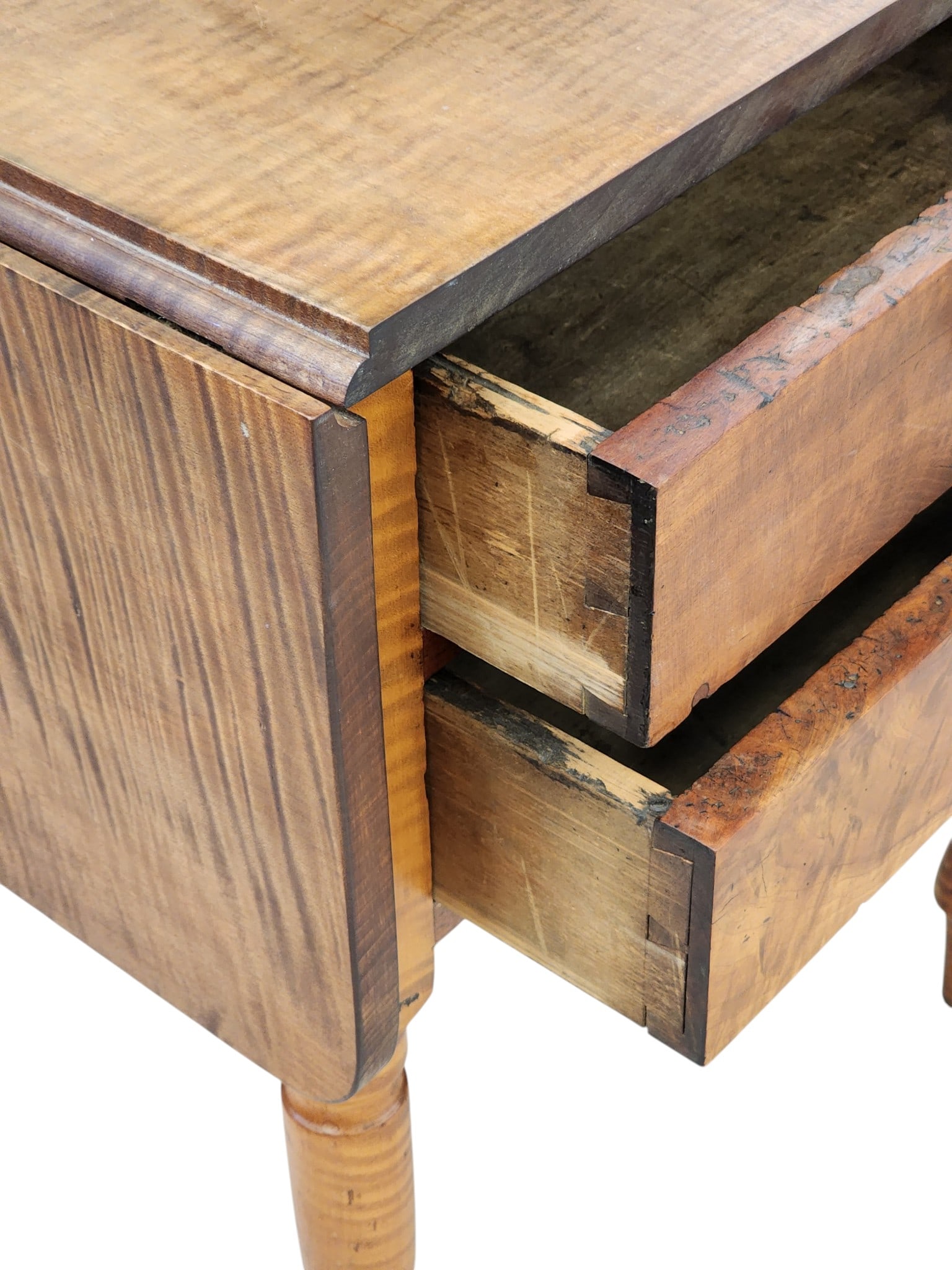 TWO-DRAWER DROP-LEAF STAND - 3