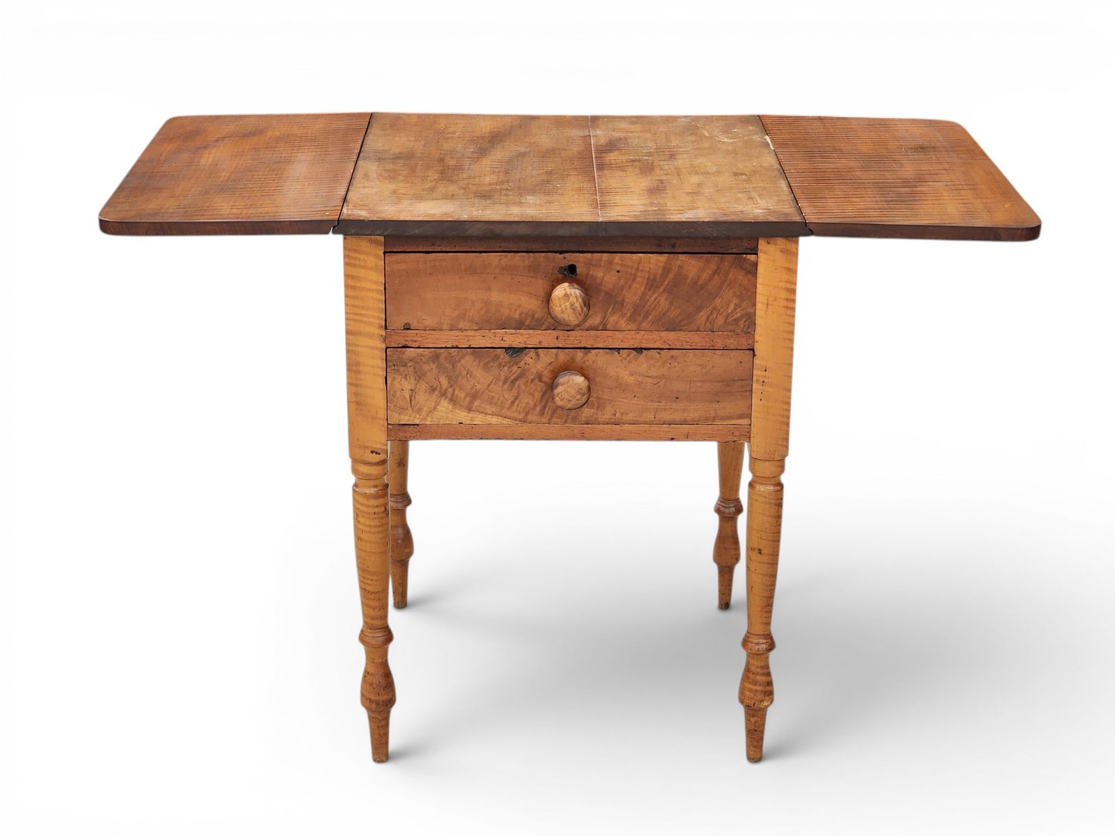 TWO-DRAWER DROP-LEAF STAND - 4