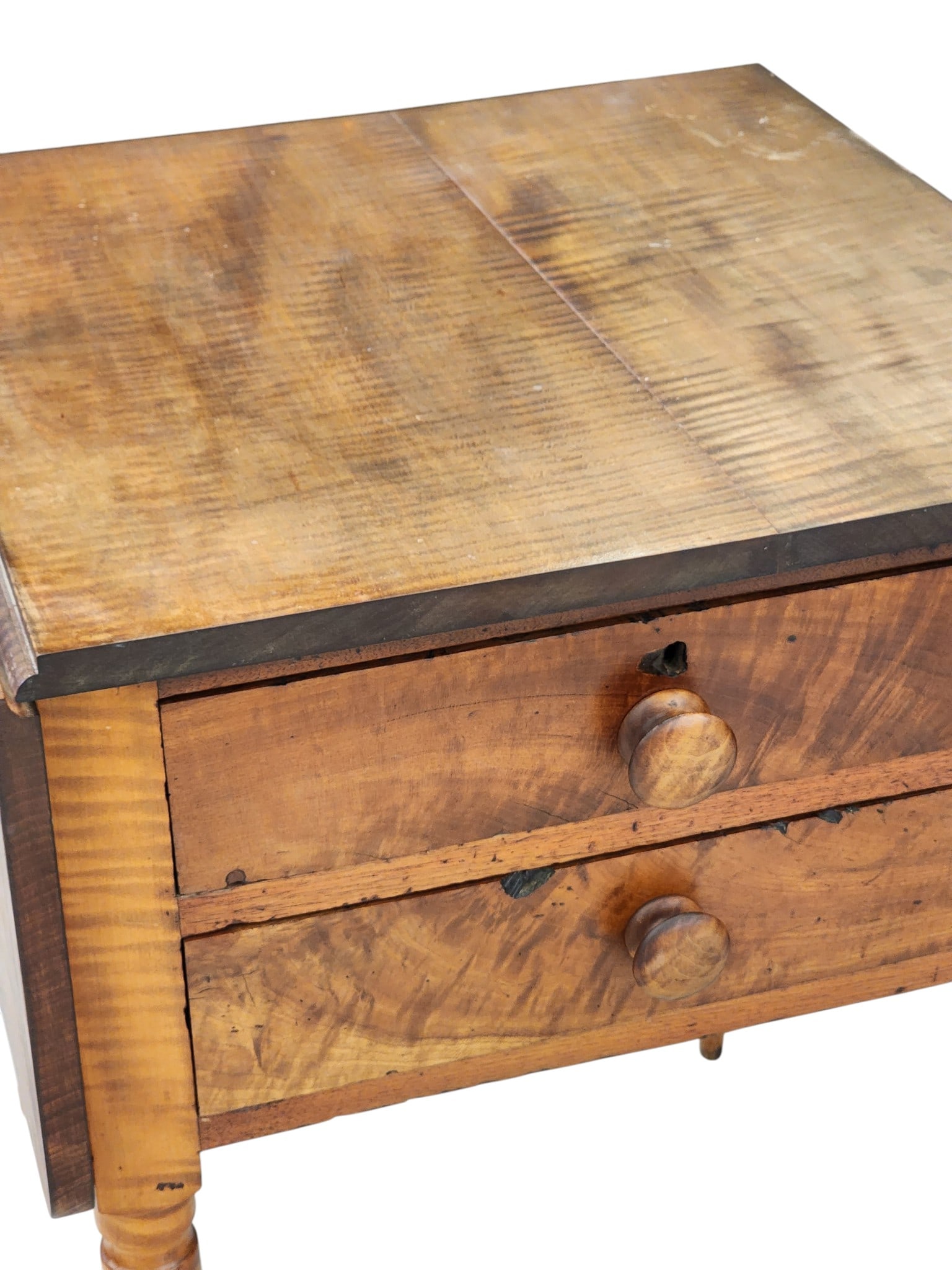 TWO-DRAWER DROP-LEAF STAND - 2