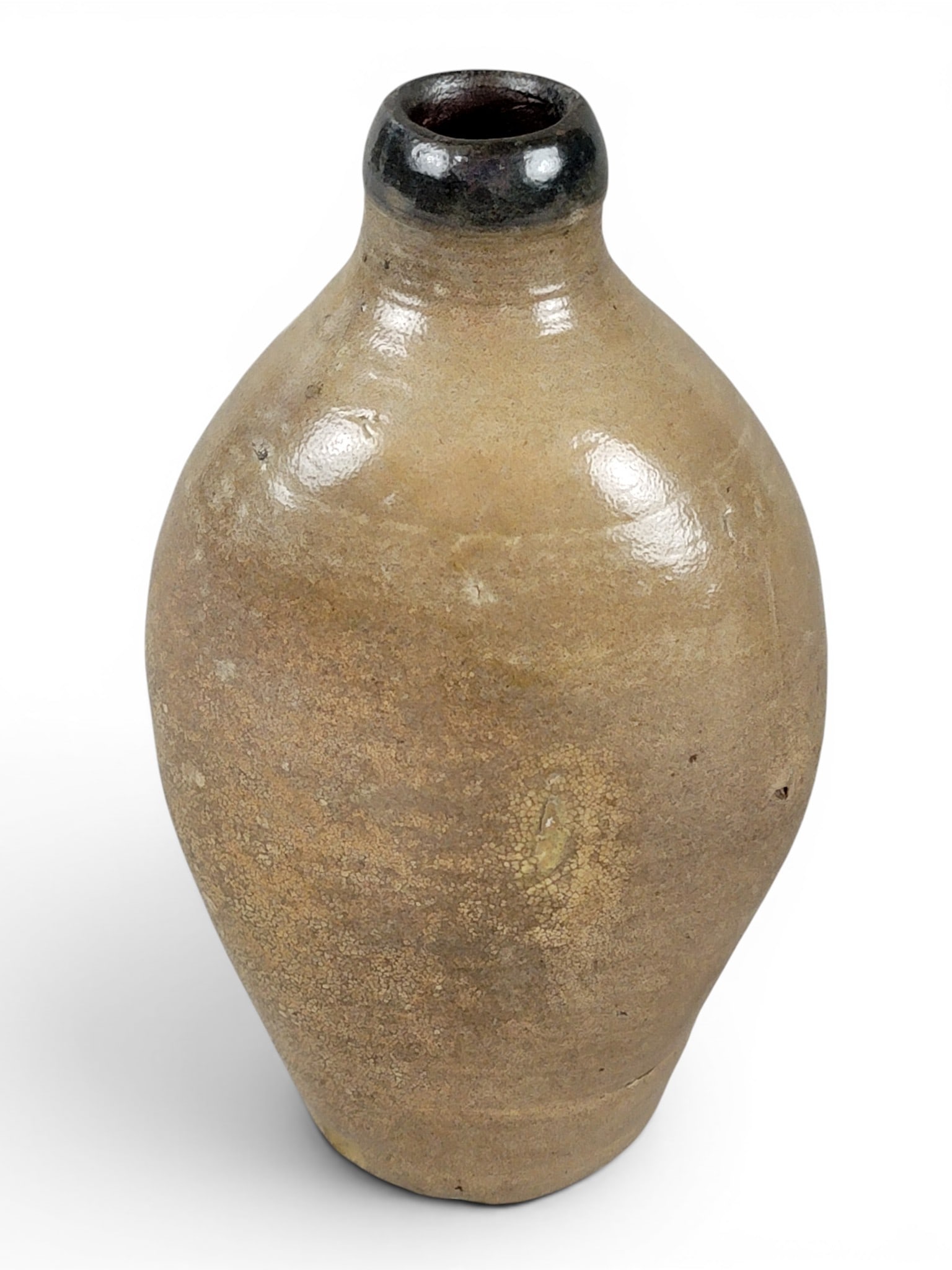 FOUR POTTERY FLASKS - 7