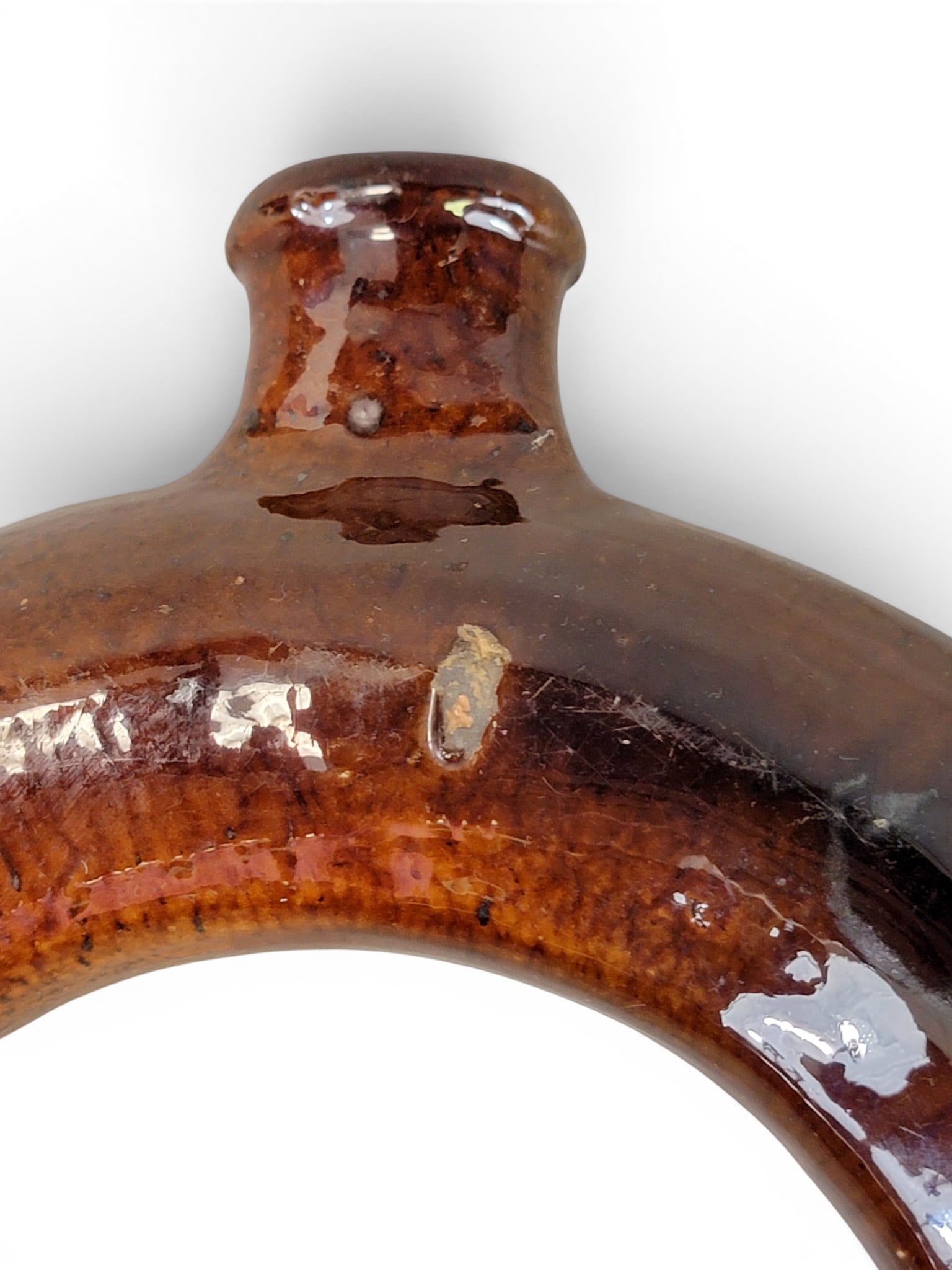 TWO REDWARE FLASKS - 3