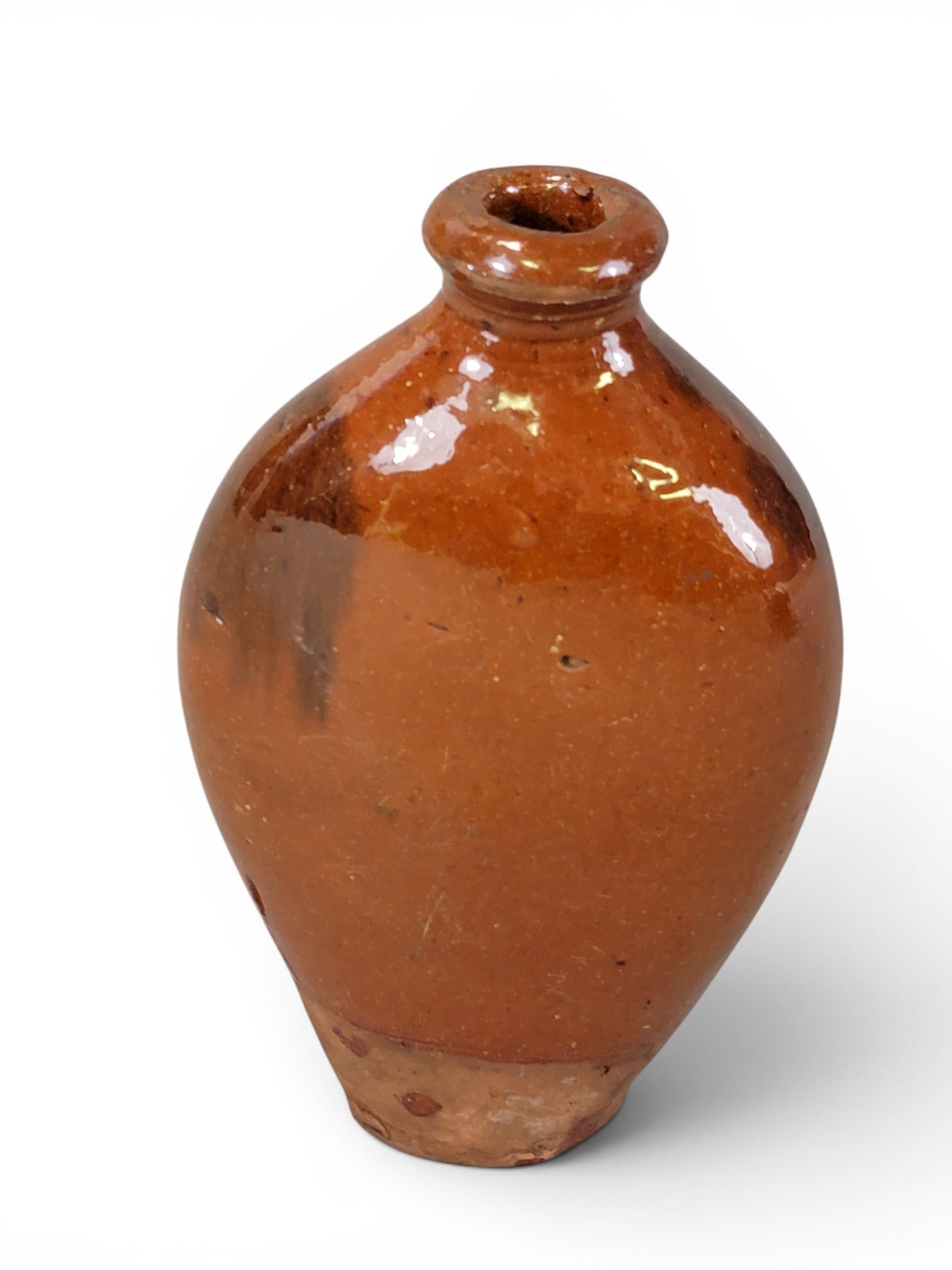TWO REDWARE FLASKS - 6