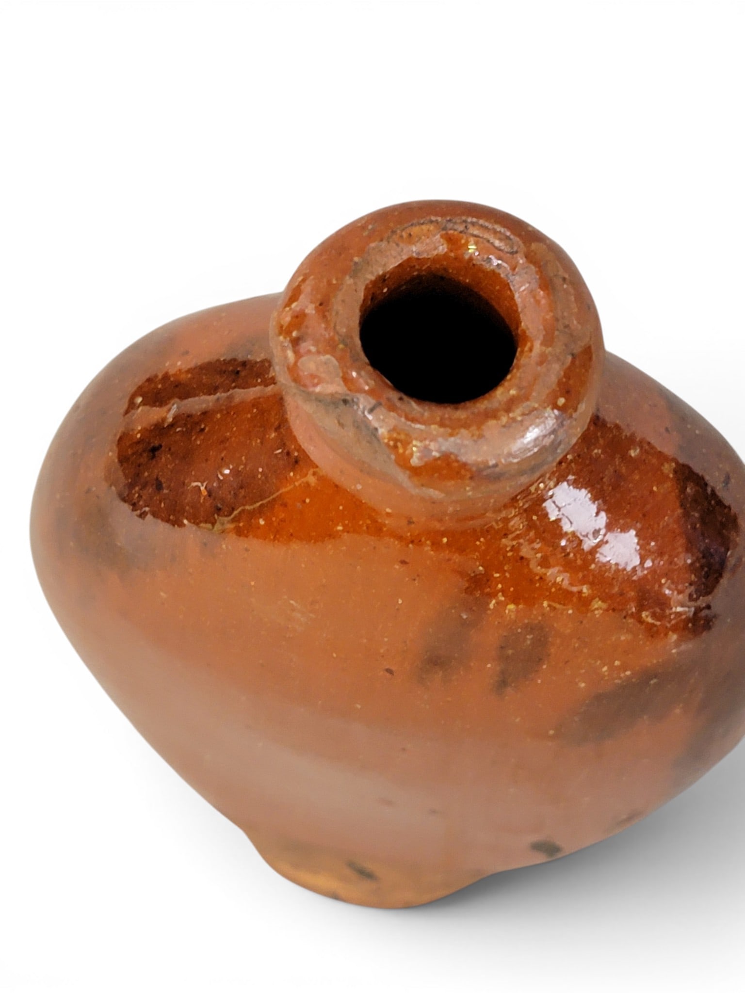 TWO REDWARE FLASKS - 8