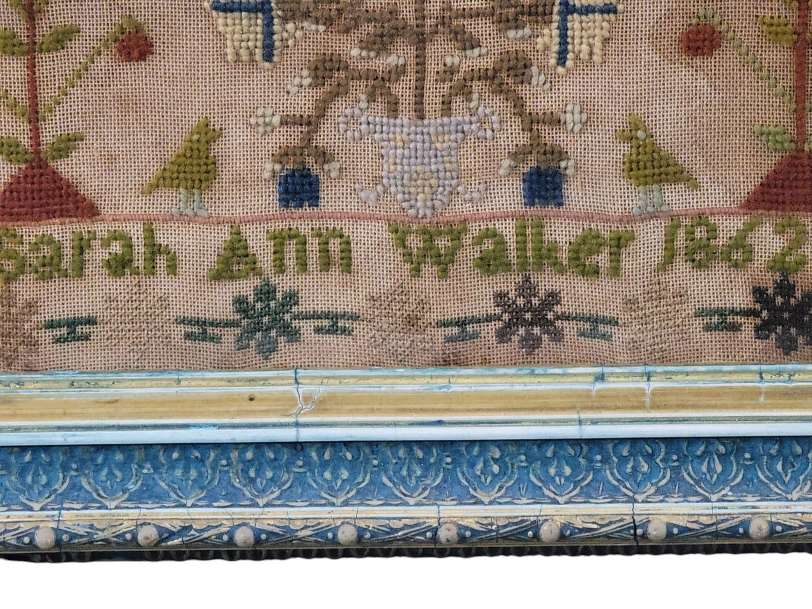 TWO NEEDLEWORK SAMPLERS - 6