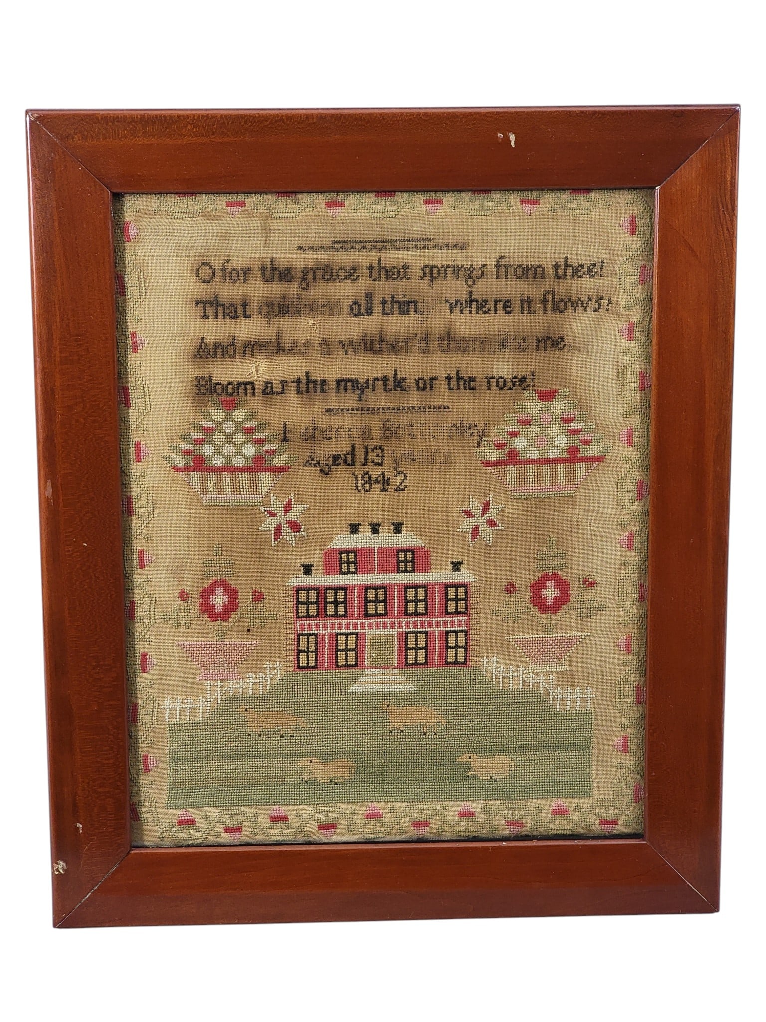 TWO NEEDLEWORK SAMPLERS - 2