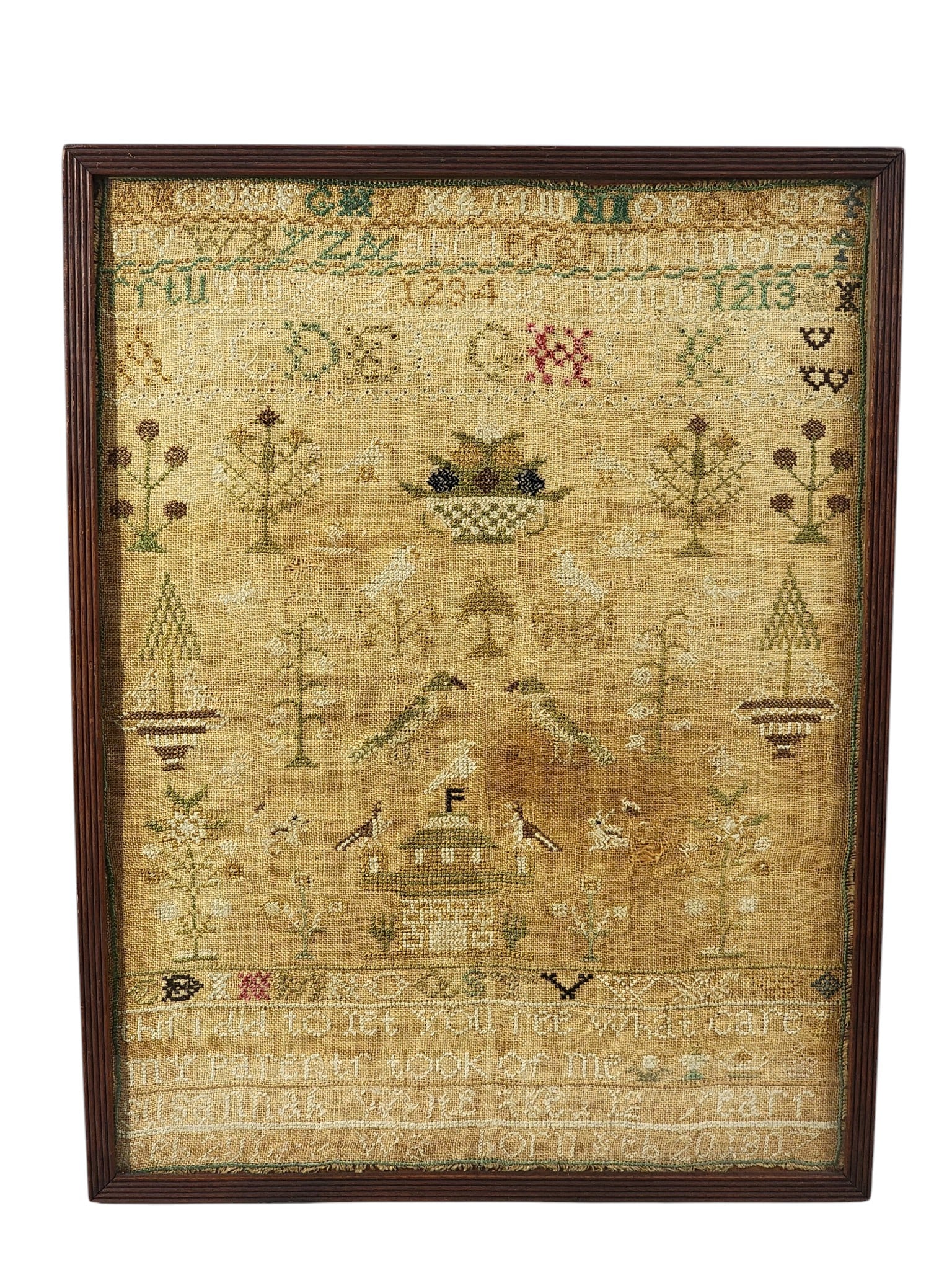 TWO NEEDLEWORK SAMPLERS - 7