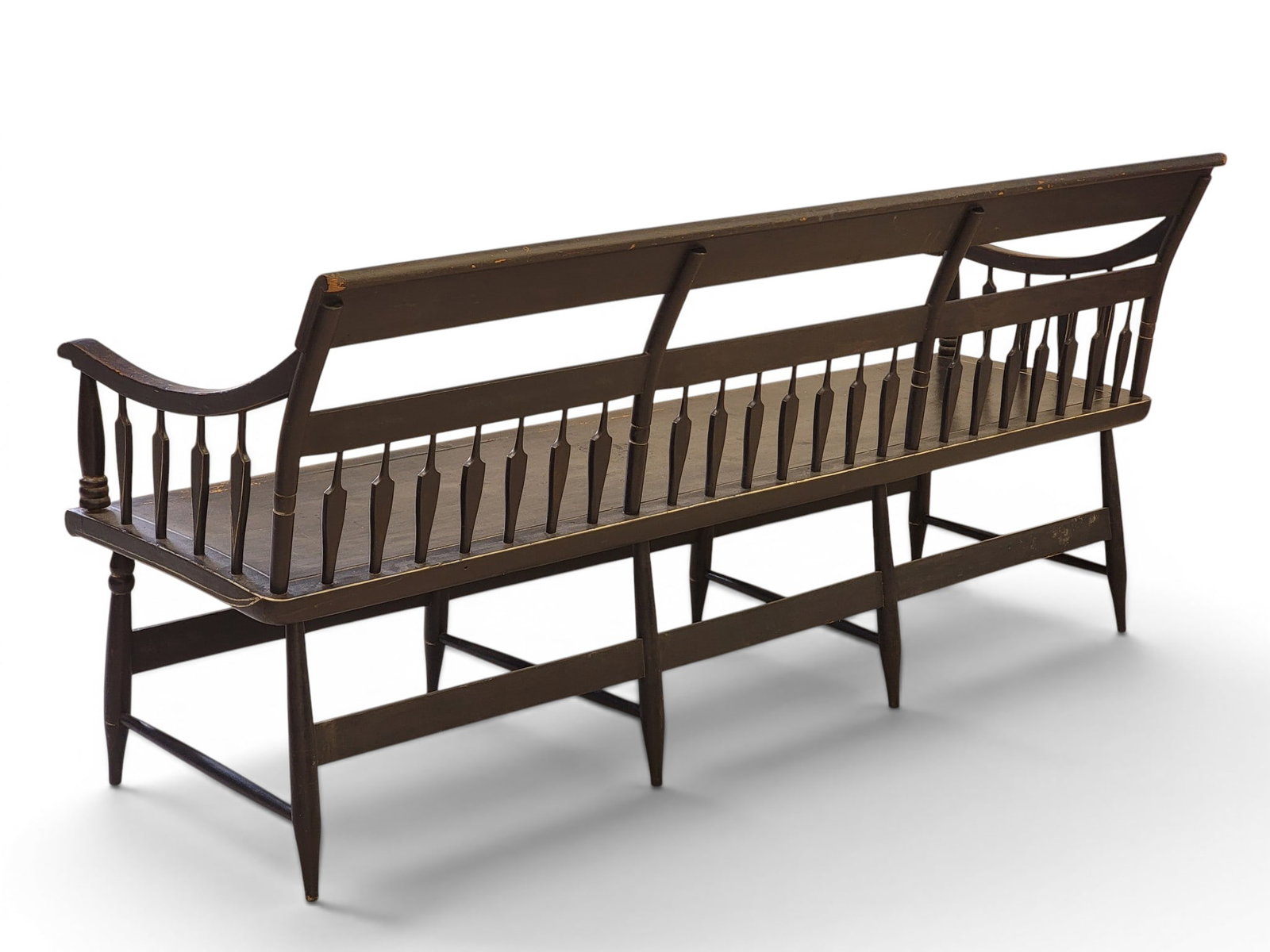 PAINTED WINDSOR SETTEE - 4