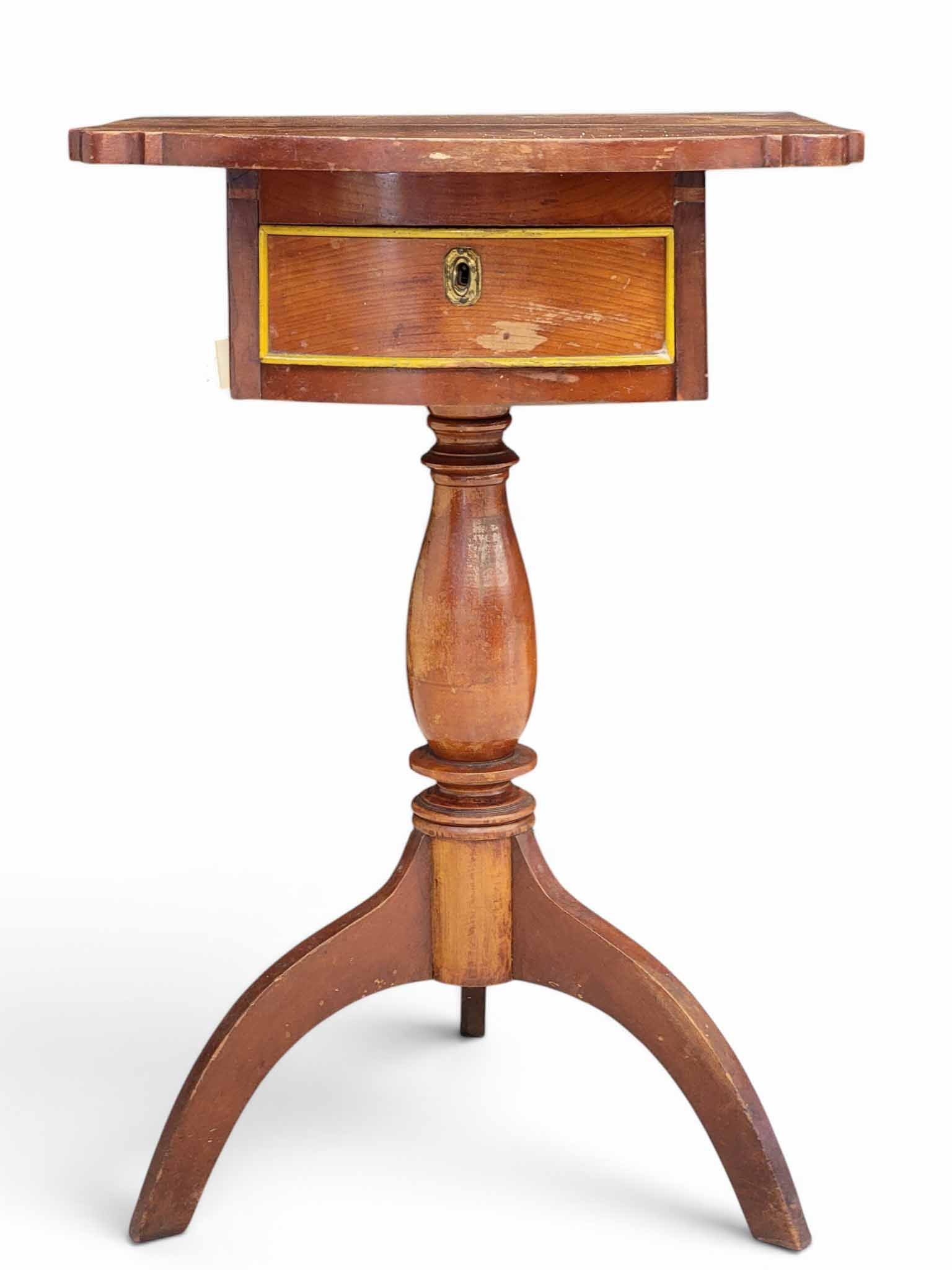 HEPPLEWHITE CANDLESTAND WITH DRAWER (1 of 5)
