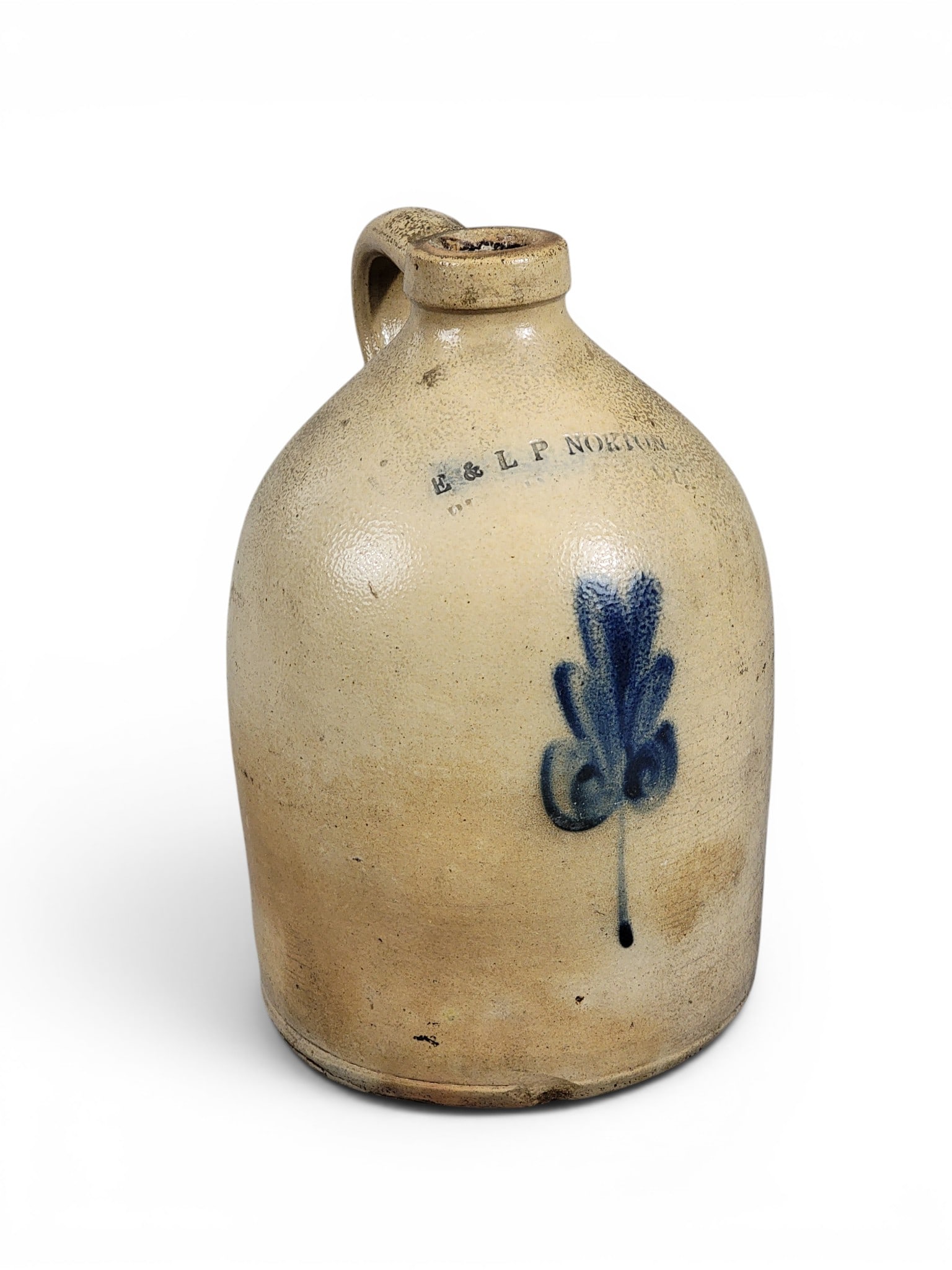 TWO DECORATED STONEWARE JUGS (1 of 9)