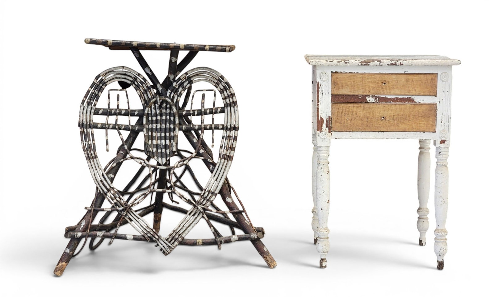 TWO PAINTED STANDS (1 of 5)