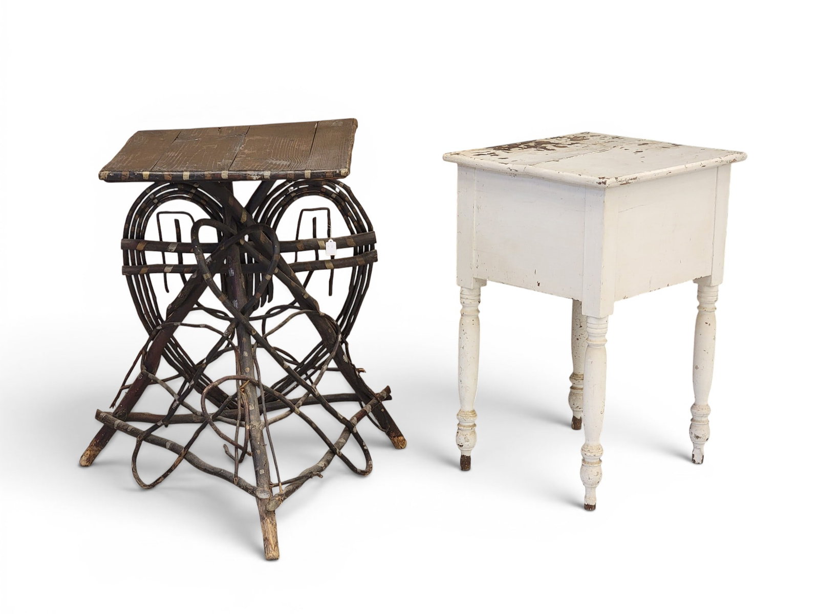 TWO PAINTED STANDS - 5