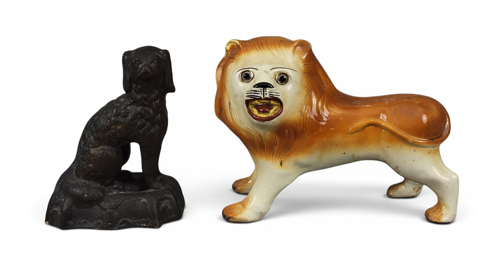TWO POTTERY ANIMALS (1 of 10)