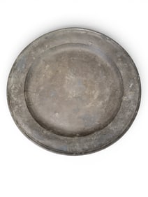 THREE PEWTER CHARGERS