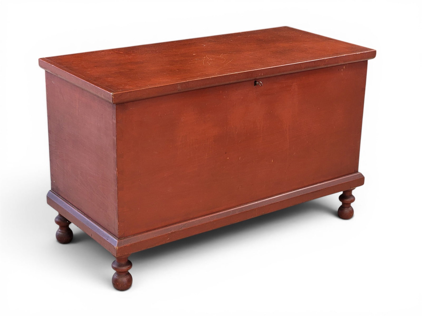 PAINTED BLANKET CHEST WITH AMUSING INSCRIPTION (1 of 7)