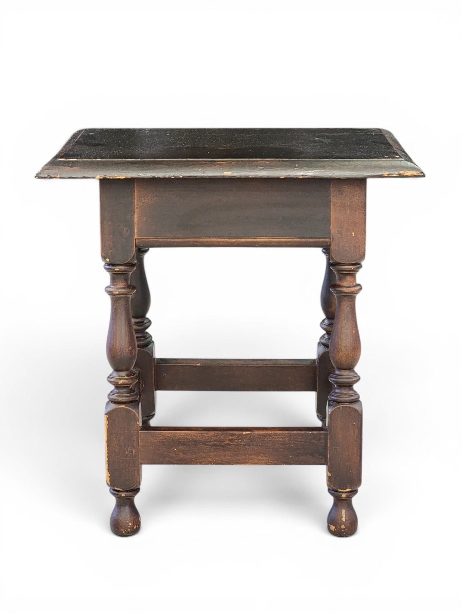 WALLACE NUTTING JOINT STOOL: Labeled, early 20th century. Of typical form, with its original finish.20.5" high, 20" wide, 13.75" deep. Provenance: from the collection of Diane Whyte Miller (Virginia). NOTE: We are happy to