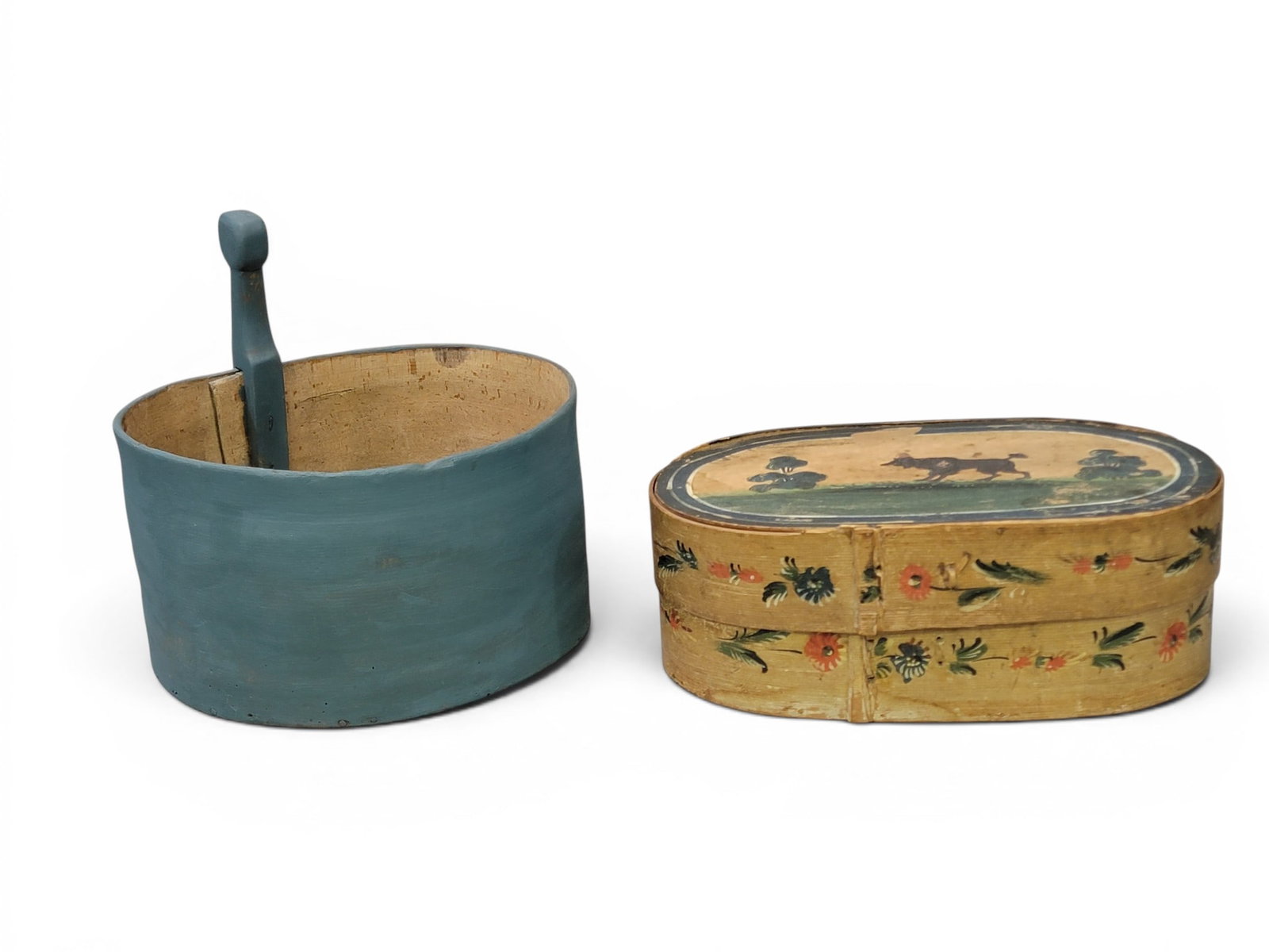 TWO PAINTED BOXES (1 of 9)