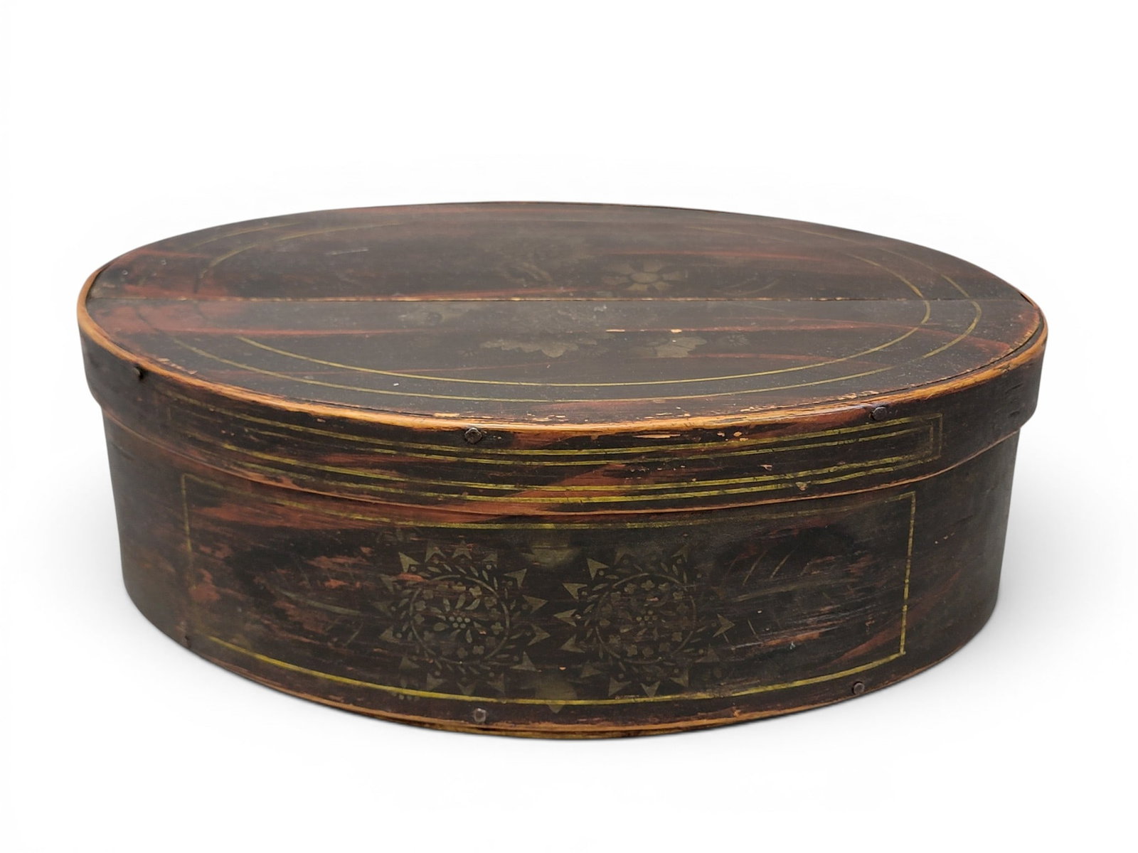 FOUR DECORATED BENTWOOD BOXES (1 of 15)