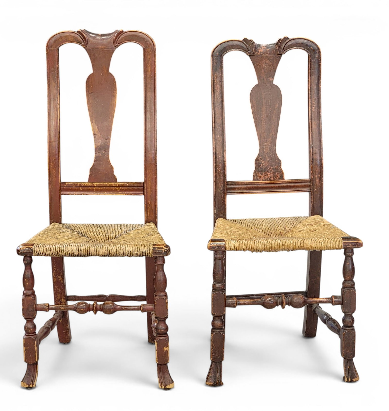 ASSEMBLED SET OF 4 QUEEN ANNE CHAIRS (1 of 9)