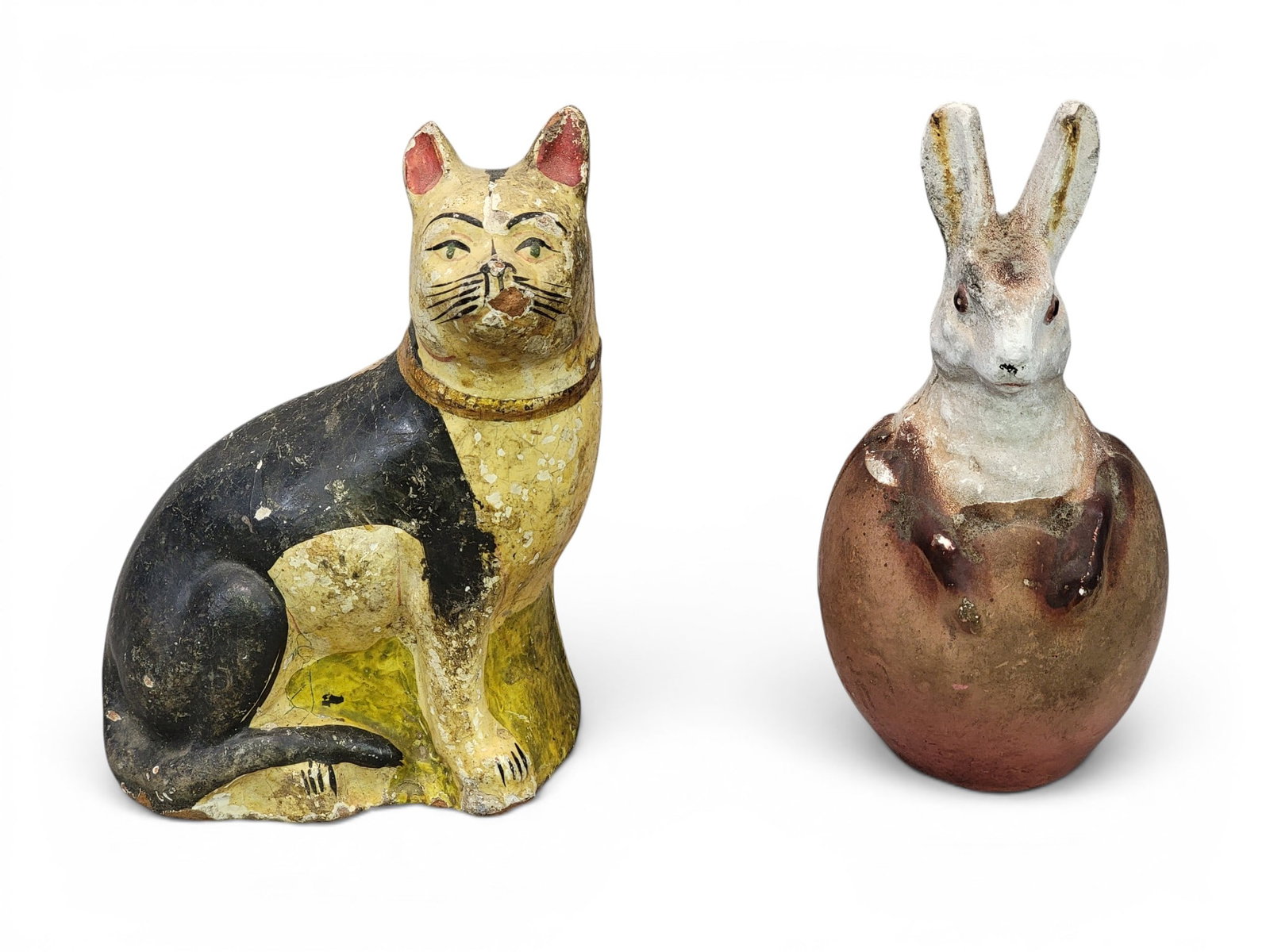 CHALKWARE CAT AND RABBIT (1 of 7)