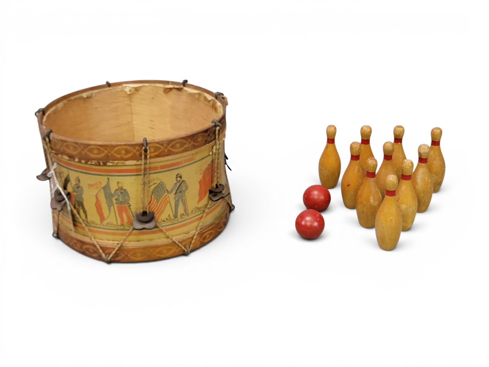 TOY DRUM AND BOWLING SET (1 of 5)