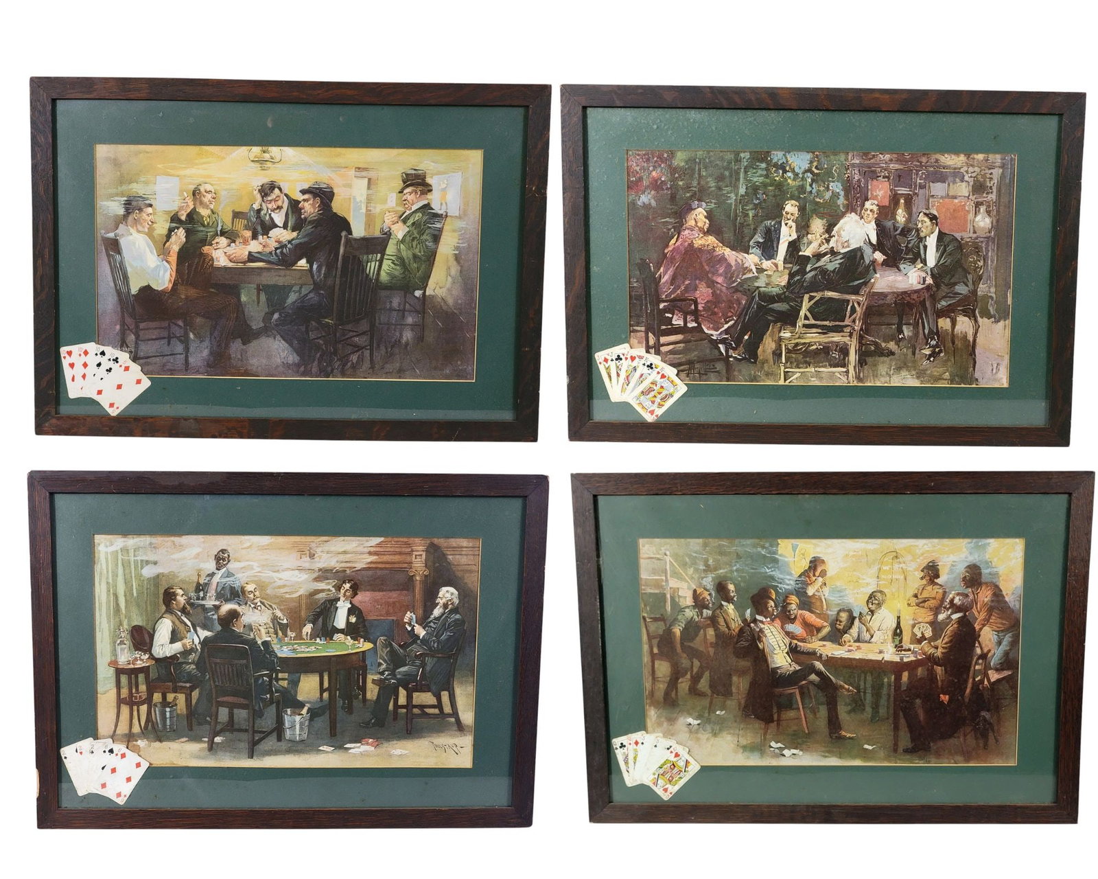 SUITE OF FOUR POKER PRINTS (1 of 10)