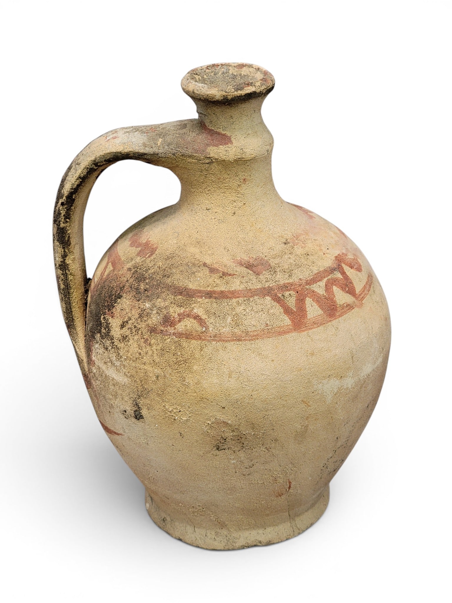 THREE REDWARE JUGS - 10