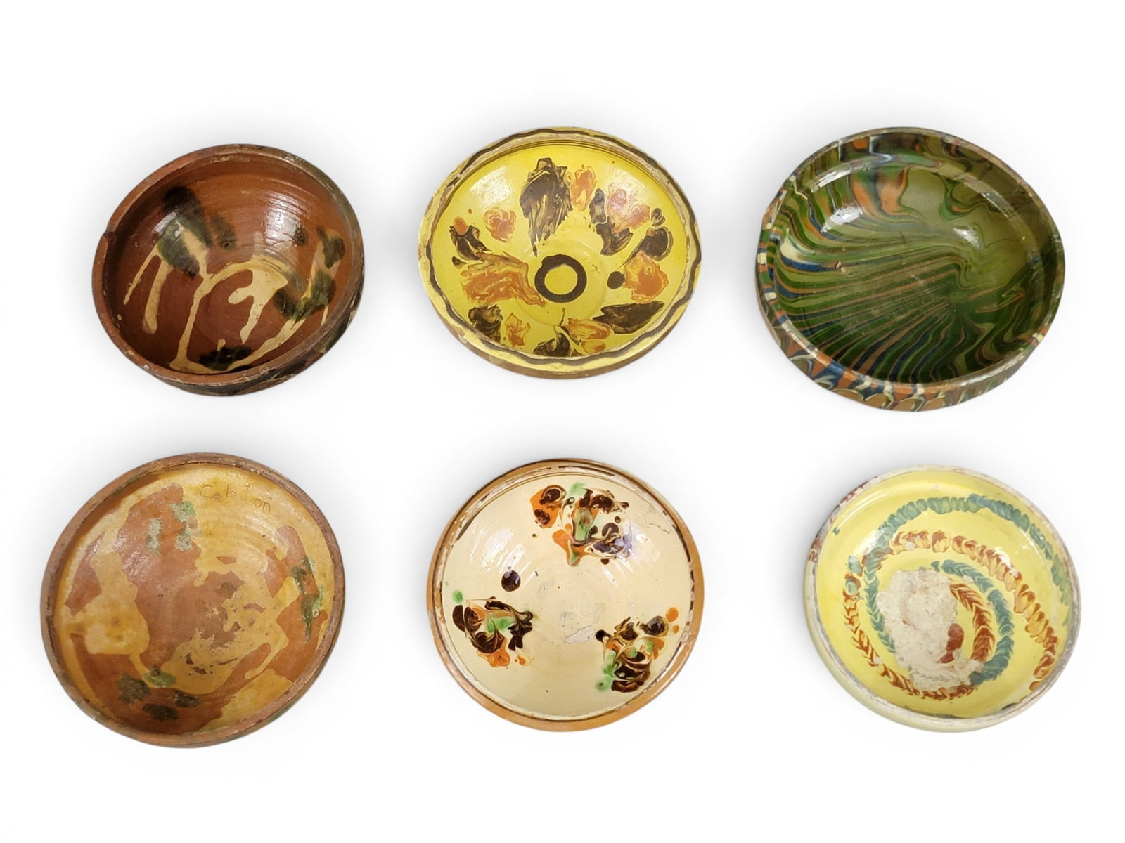 SIX REDWARE BOWLS (1 of 20)