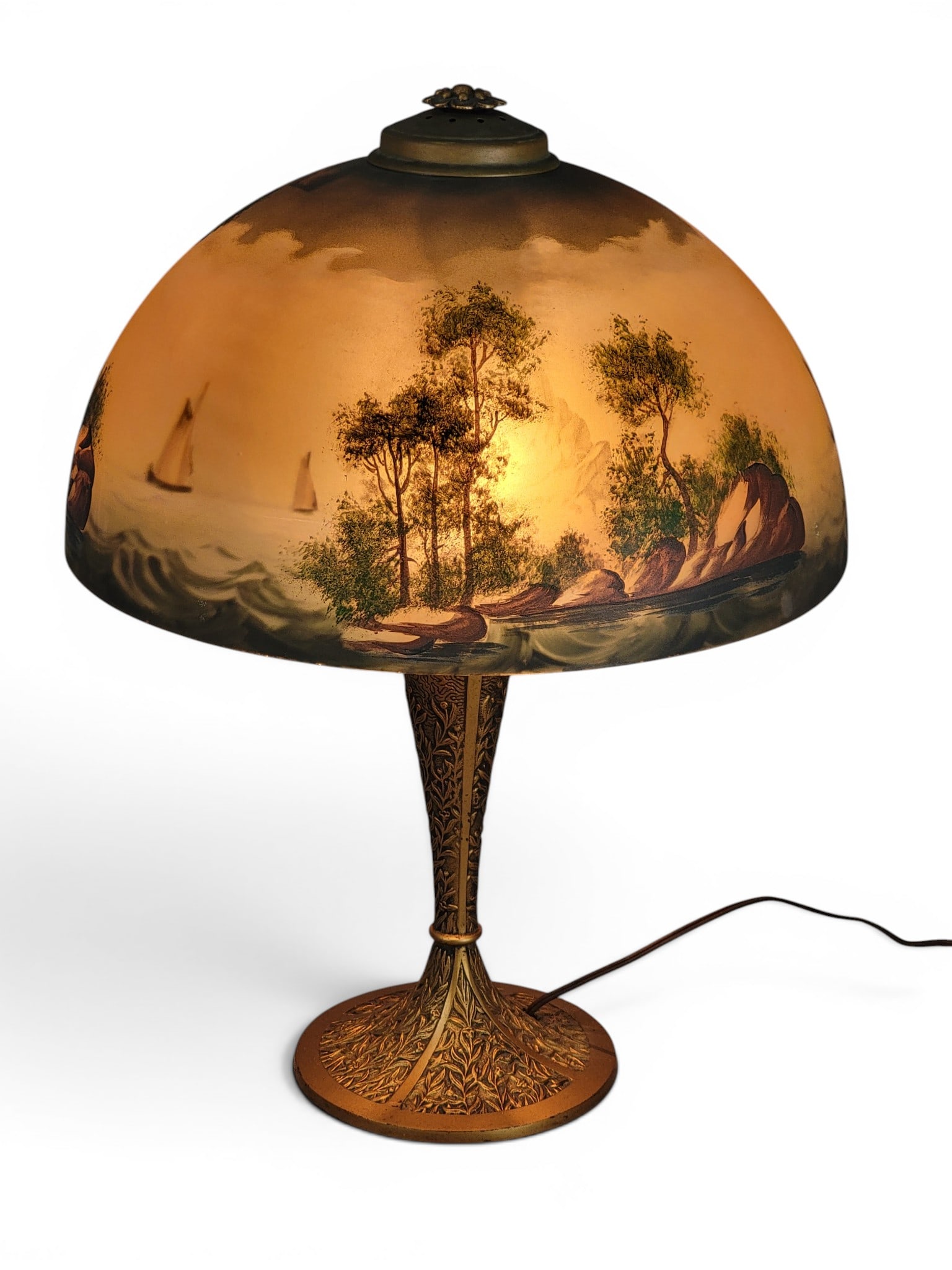 REVERSE-PAINTED TABLE LAMP - 7